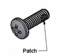 80-127-143 - TEGAL SCREW PNH PH 8-32 PATCH-LOK SST